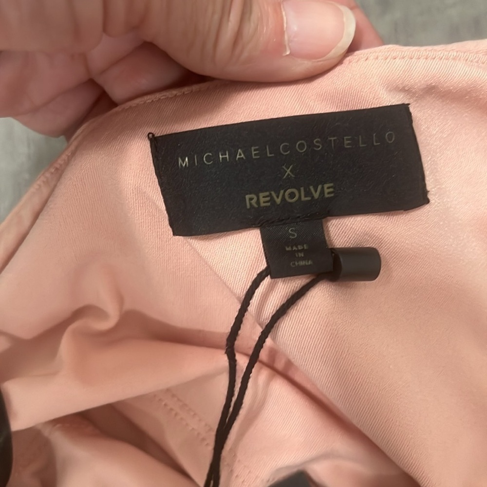 NEW with tags REVOLVE X Michael Costello Kimberly Mini Dress Light Mauve Small - Picture 8 of 9